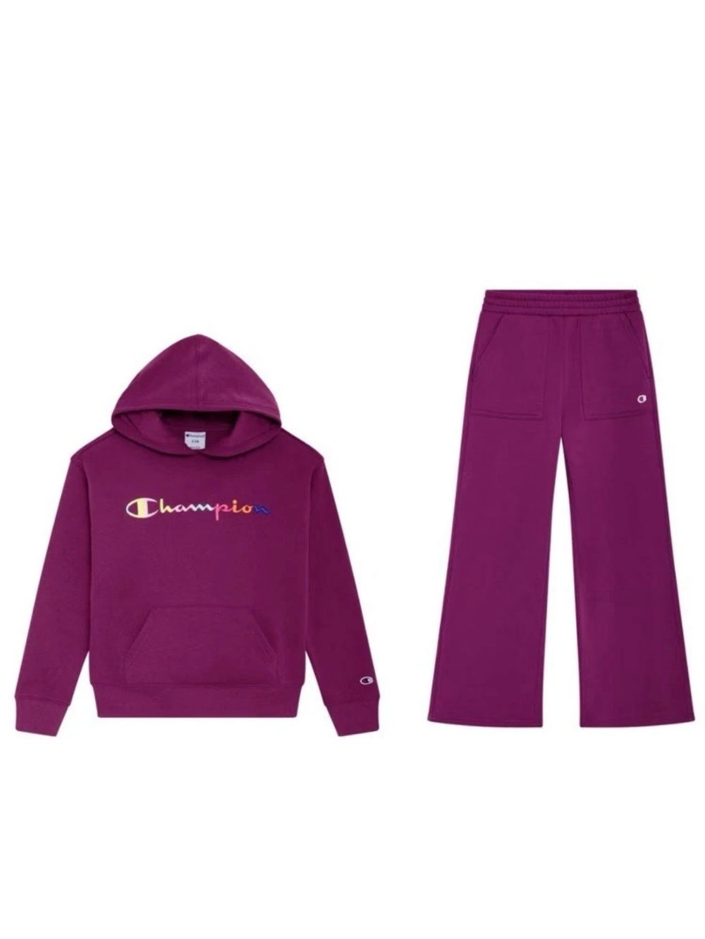 Champion youth Purple Wide-Leg Sweatpants set